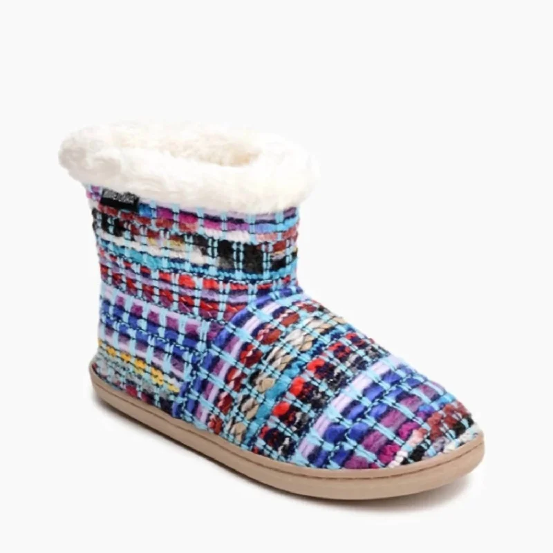 Women's Betty Slipper Bootie In Turquoise Multi