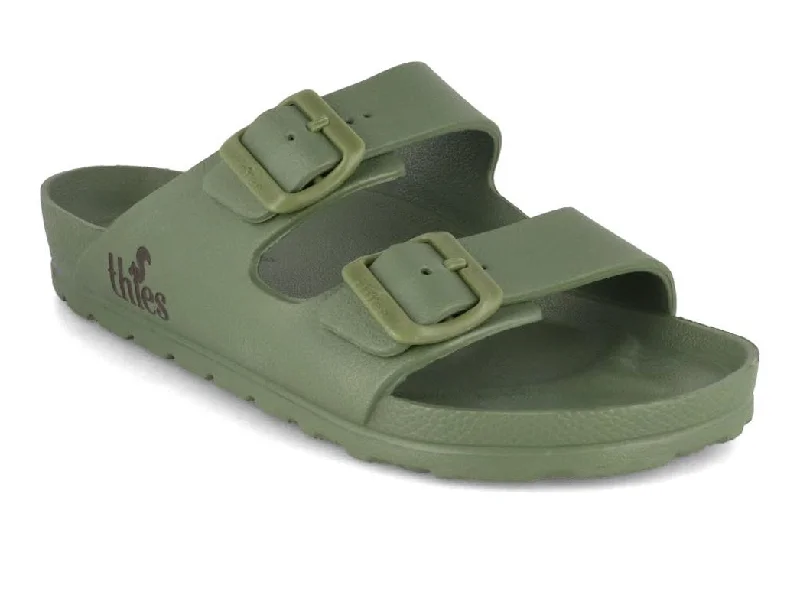 Thies Women Vegan Sandals 'Ecofoam', khaki