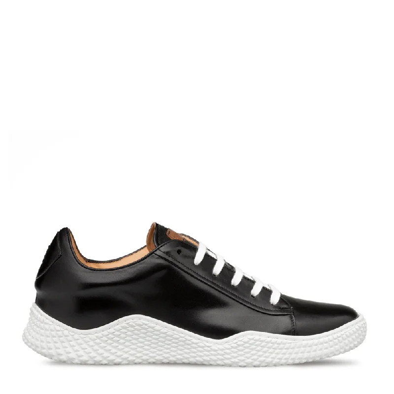 Leather Scallop Sole Sneaker