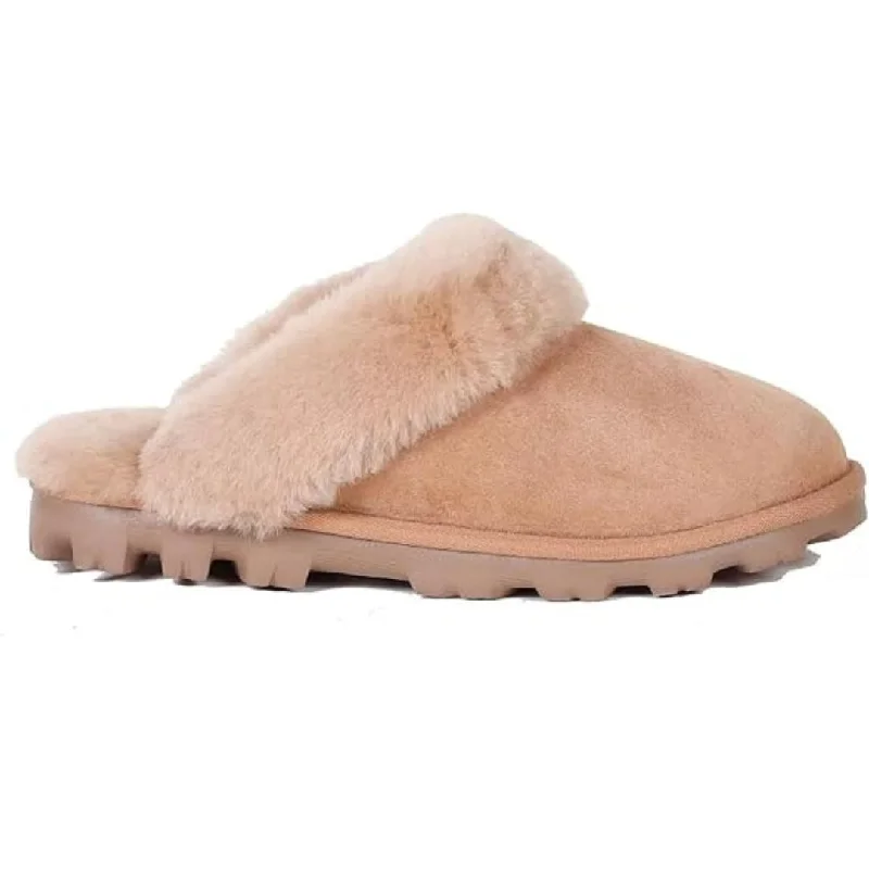 Kirkland Signature Women's Shearling Slippers Chestnut