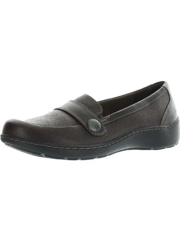 Womens Leather Slip On Penny Loafers