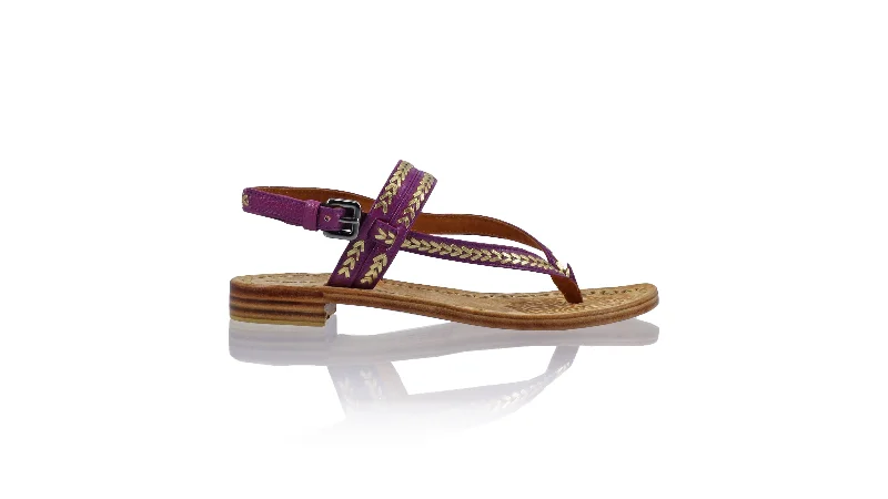 Timika 20mm Flat - Purple BKK & Gold