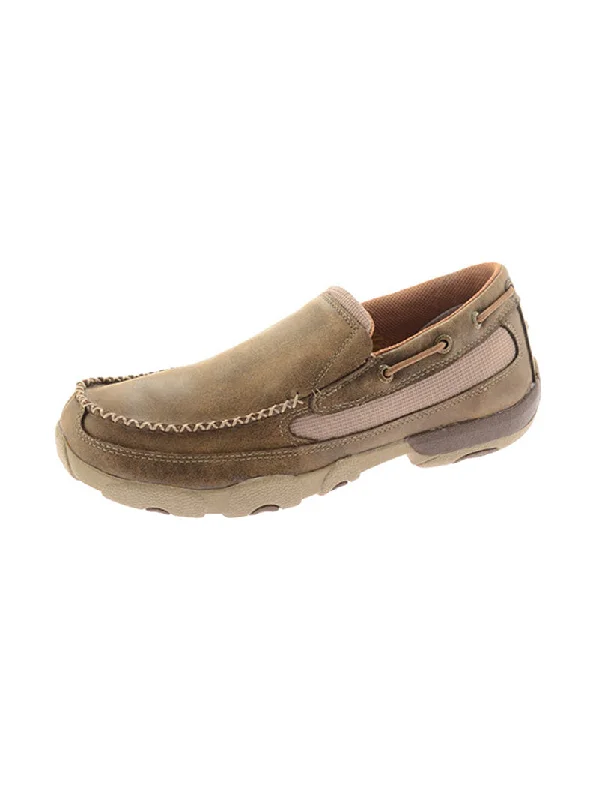 Twisted X MDMS002 Mens Slip On Driving Moccasin Brown - B