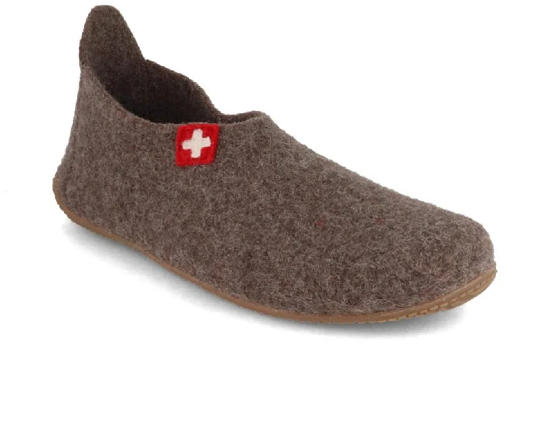 Living Kitzbühel Women Slippers 'Swiss Cross', light brown