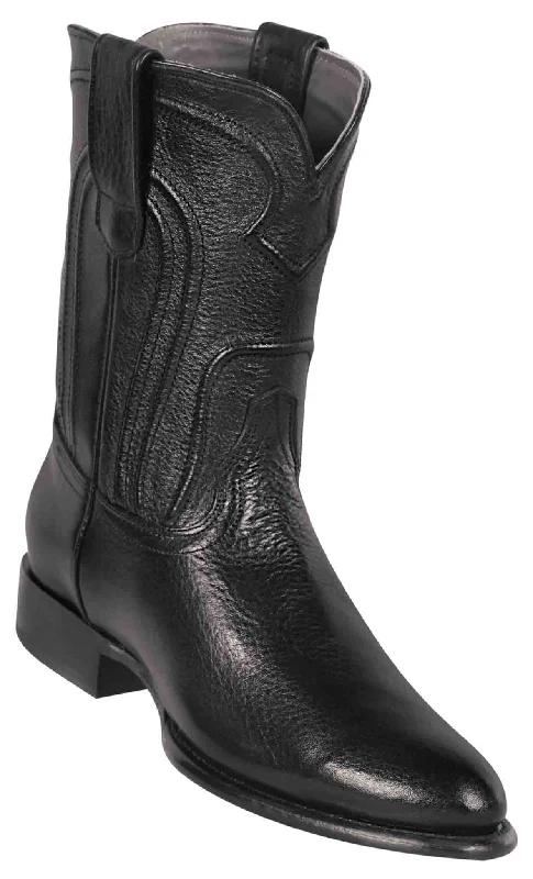 692105 MEN LOS ALTOS BOOTS BELMONT ROPER BLACK LEATHER BOOT