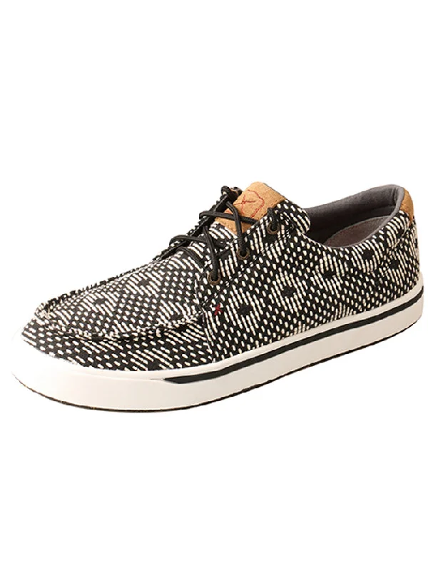 Twisted X MCA0046 Mens Casual Kicks Black and White