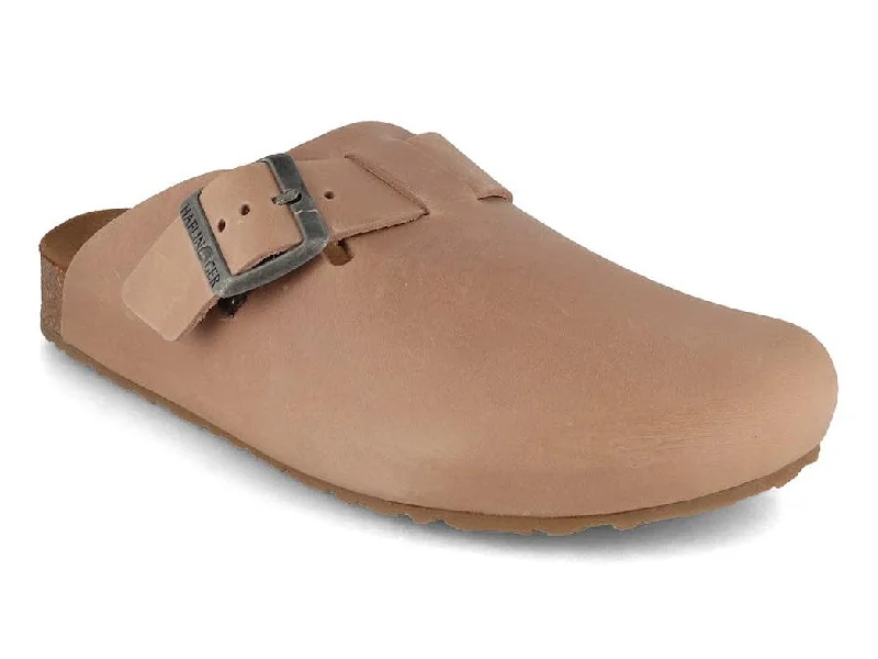 HAFLINGER Men Women leather Clogs 'Porto', taupe