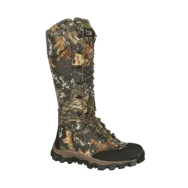 Rocky Lace-Up Side-Zip Waterproof Mossy Oak Snake Proof Hunting Boot 7379