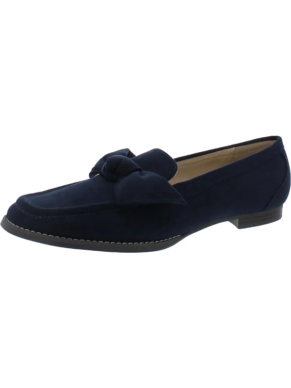 Anella 2 Womens Faux Suede Square Toe Loafers