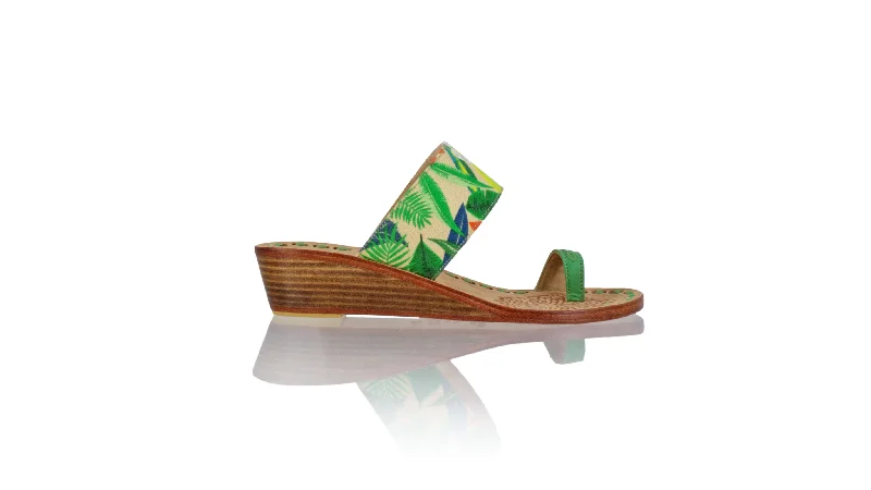 Arini 35mm Wedge -  Green & Multi Color Forest