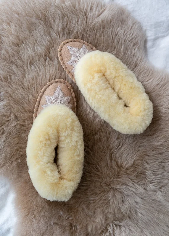 Women's Sheepskin Slippers – Oyster