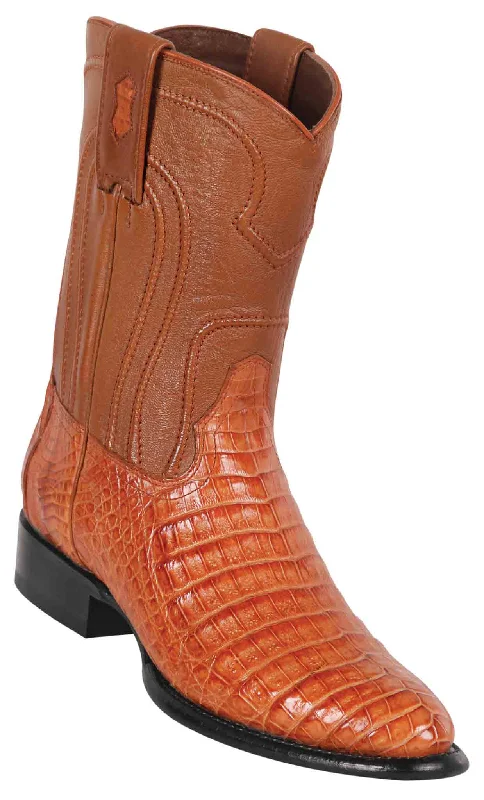 698203 MEN LOS ALTOS BOOTS CAIMAN BELLY ROPER COGNAC LEATHER BOOT