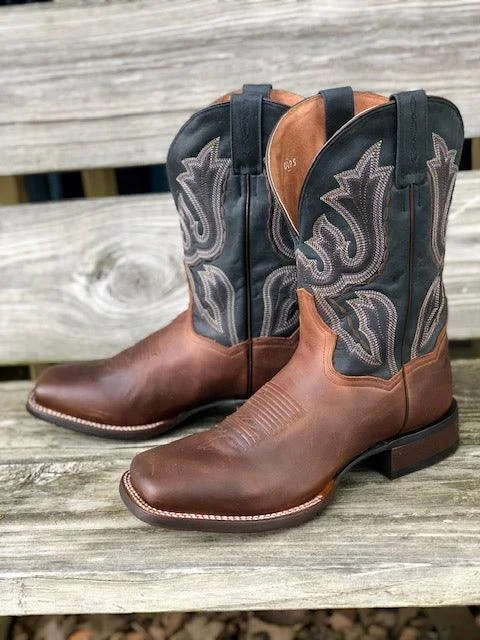 Dan Post Men's Winslow Brown & Dark Blue Square Toe Cowboy Boots DP4556