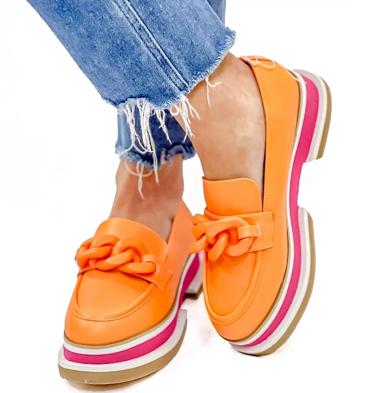 Women's Beach Madison Loafers In Orange Sorbet