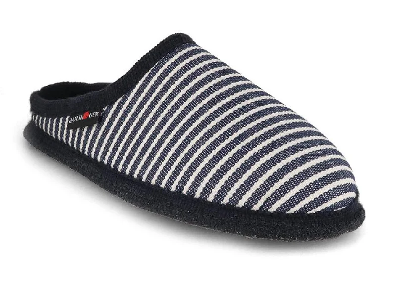 HAFLINGER Men Women Cotton Slippers 'Cotty Manacor', navy