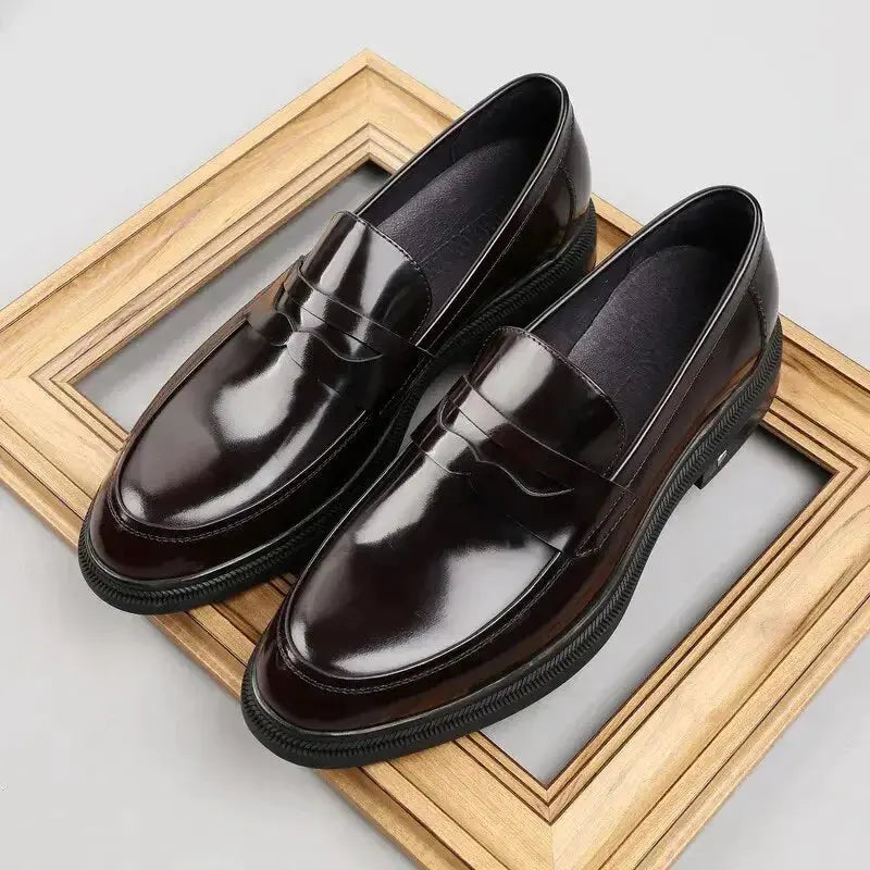 Italian Luxury Genuine Leather Men's Formal Shoes Handmade Quality Designer Comfortable 2023 Wedding Social Business Loafers Man