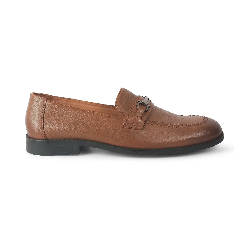 Tresmode Malwa Tan Men's Leather Loafers