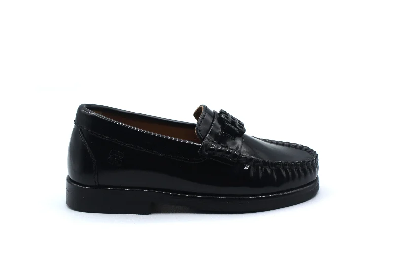 Porte Black Logo Loafer