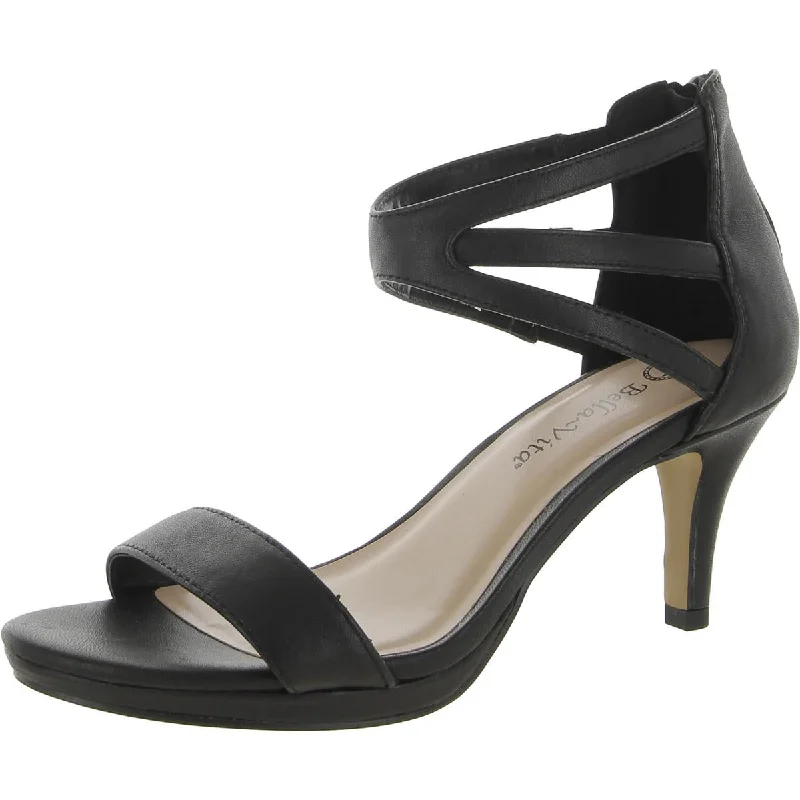 Bella Vita Womens Everly Leather Ankle Strap Pumps