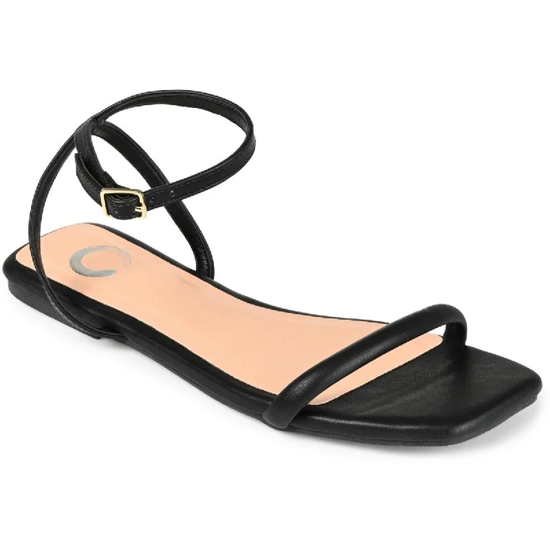 Journee Collection Womens Veena Flat Casual Ankle Strap