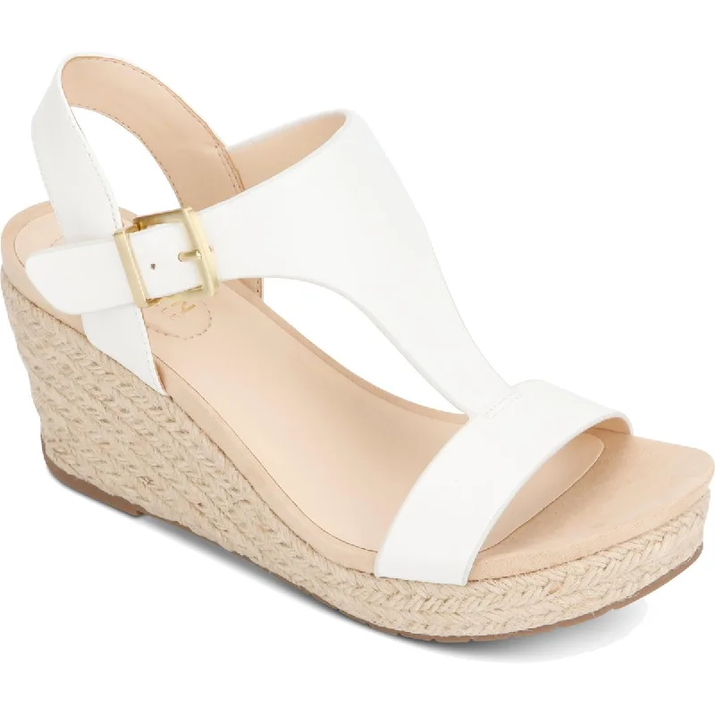 Kenneth Cole Reaction Womens Card Open Toe T-Strap Espadrilles