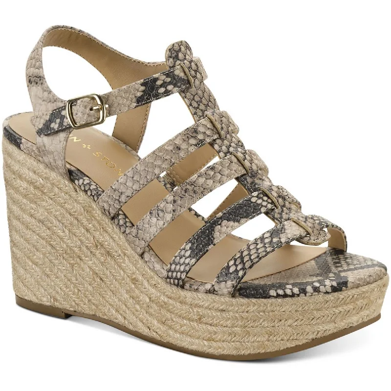 Sun + Stone Womens Wesleyyp Strappy Wedge Espadrilles