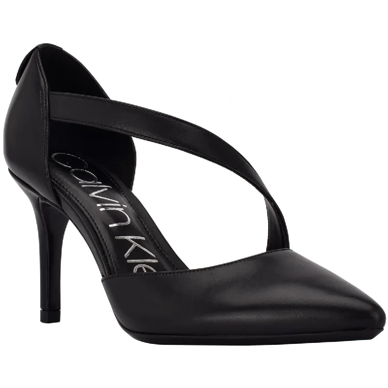 Calvin Klein Womens Gilisa Leather Pointed Toe D'Orsay Heels