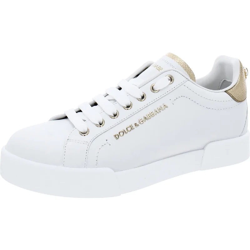 Dolce & Gabbana Womens Leather Low Top Casual and Fashion Sneakers