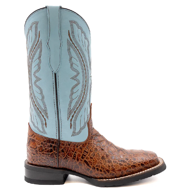 Kai Sea Turtle Embroidery Square Toe Cowboy Boots