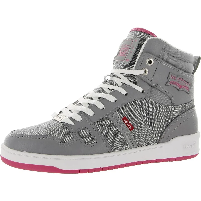 Levi's Womens Faux Leather Lifestyle High-Top Sneakers