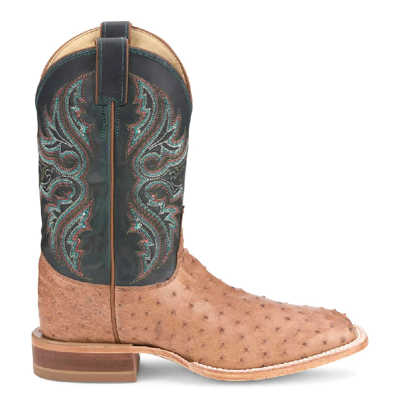 Moseley Ostrich Embroidered Square Toe Cowboy Boots