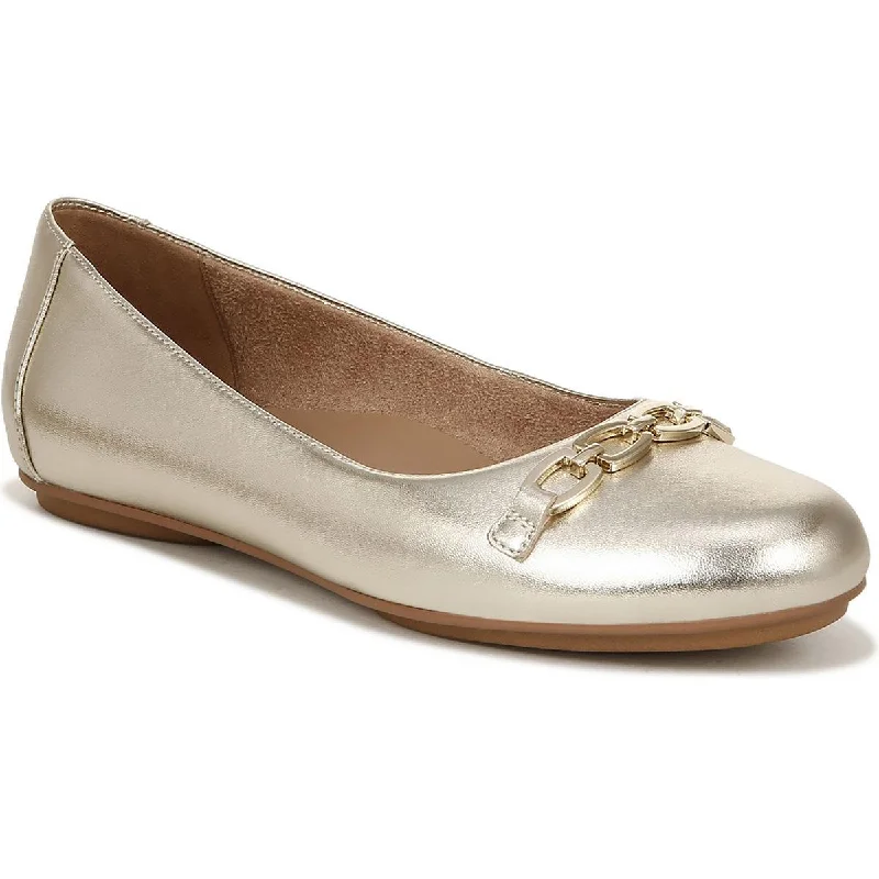 Naturalizer Womens Mira Leather Slip On Ballet Flats