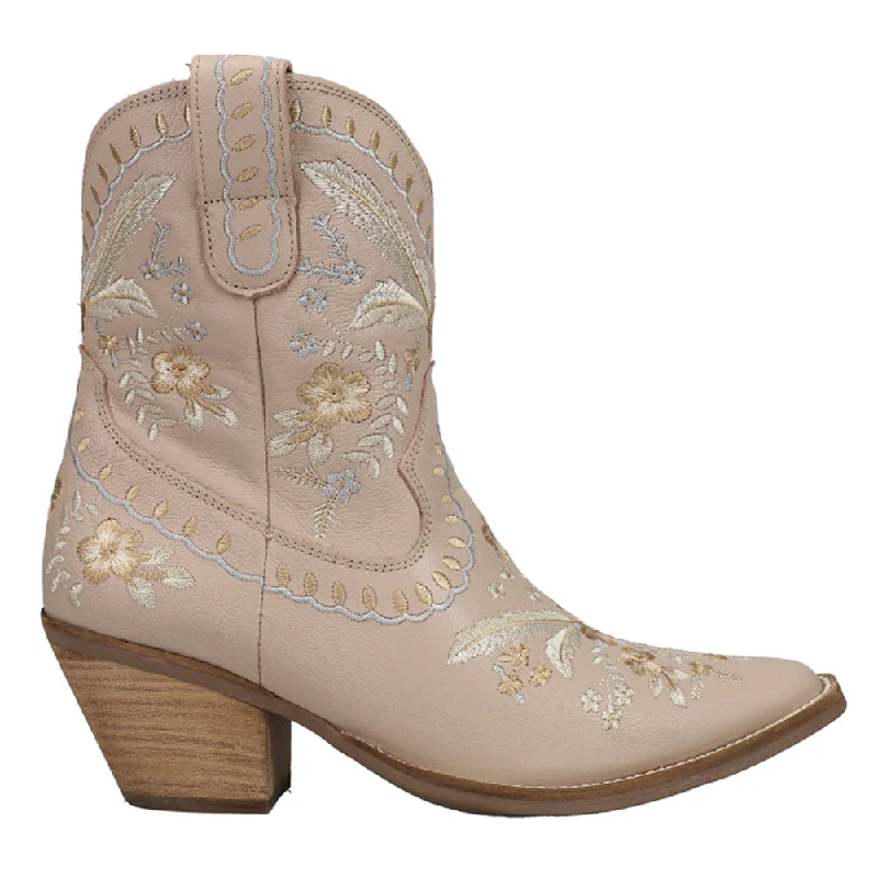 Primrose Embroidered Floral Snip Toe Cowboy Booties