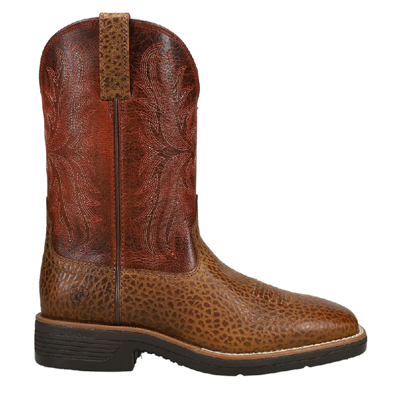 Ridgeback Embroidered Square Toe Cowboy Boots