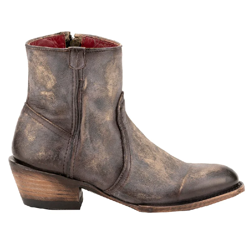 Stacey Round Toe Zippered Cowboy Booties