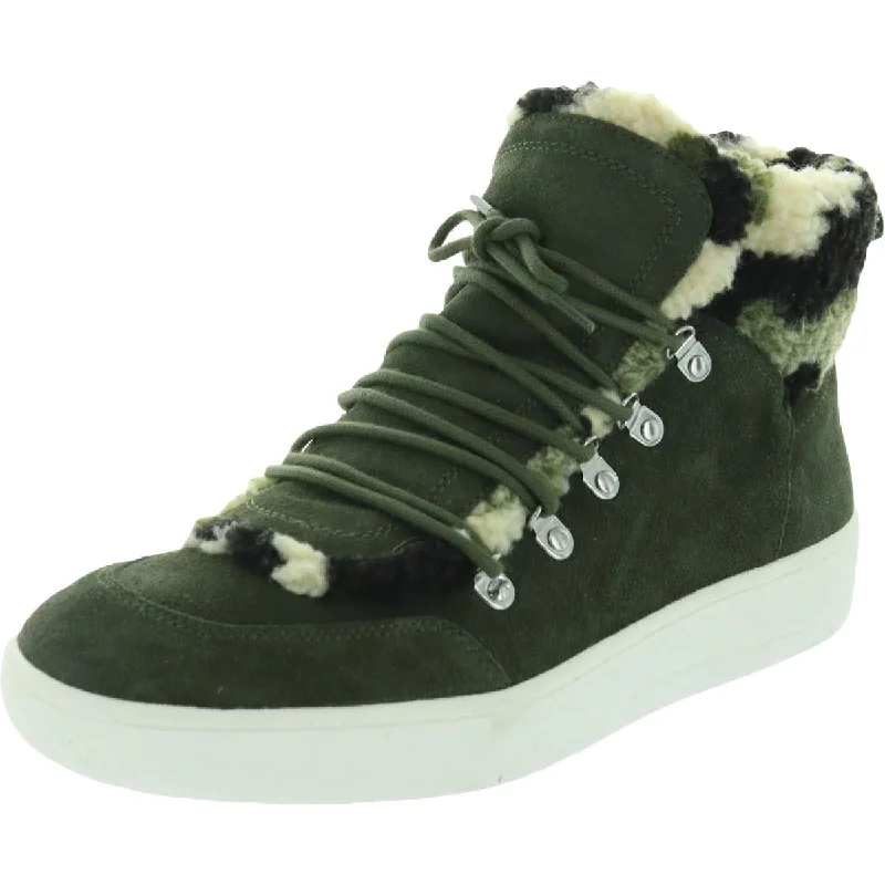 Steve Madden Womens Debora Suede Faux Fur Lined Casual and Fashion Sneakers