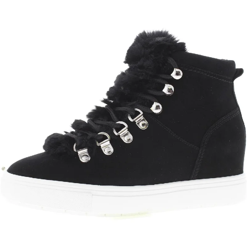 Steve Madden Womens Kalea Leather Fashion High-Top Sneakers