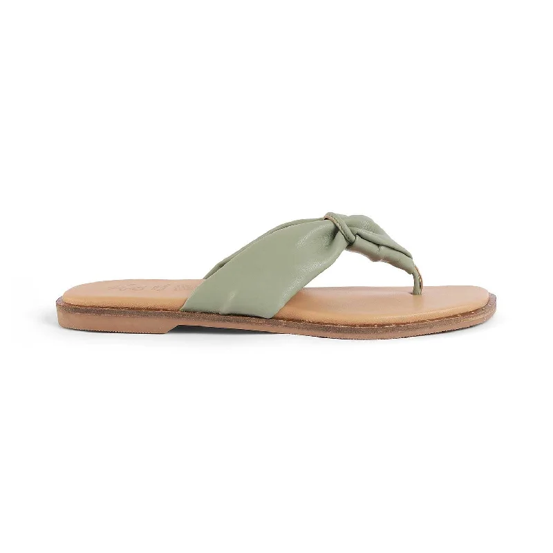 Tresmode Tie Green Women's Casual Flats