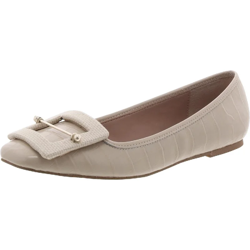 Zac Posen Womens Leather Square toe Flat Shoes